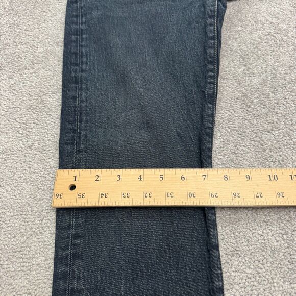 Levi's Wedgie Icon Button Fly Ankle Denim Jeans Women 27 Black High Rise Stretch - Picture 16 of 16